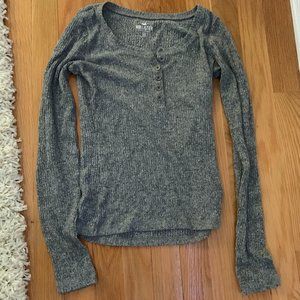 Gray stretchy shirt from Hollister